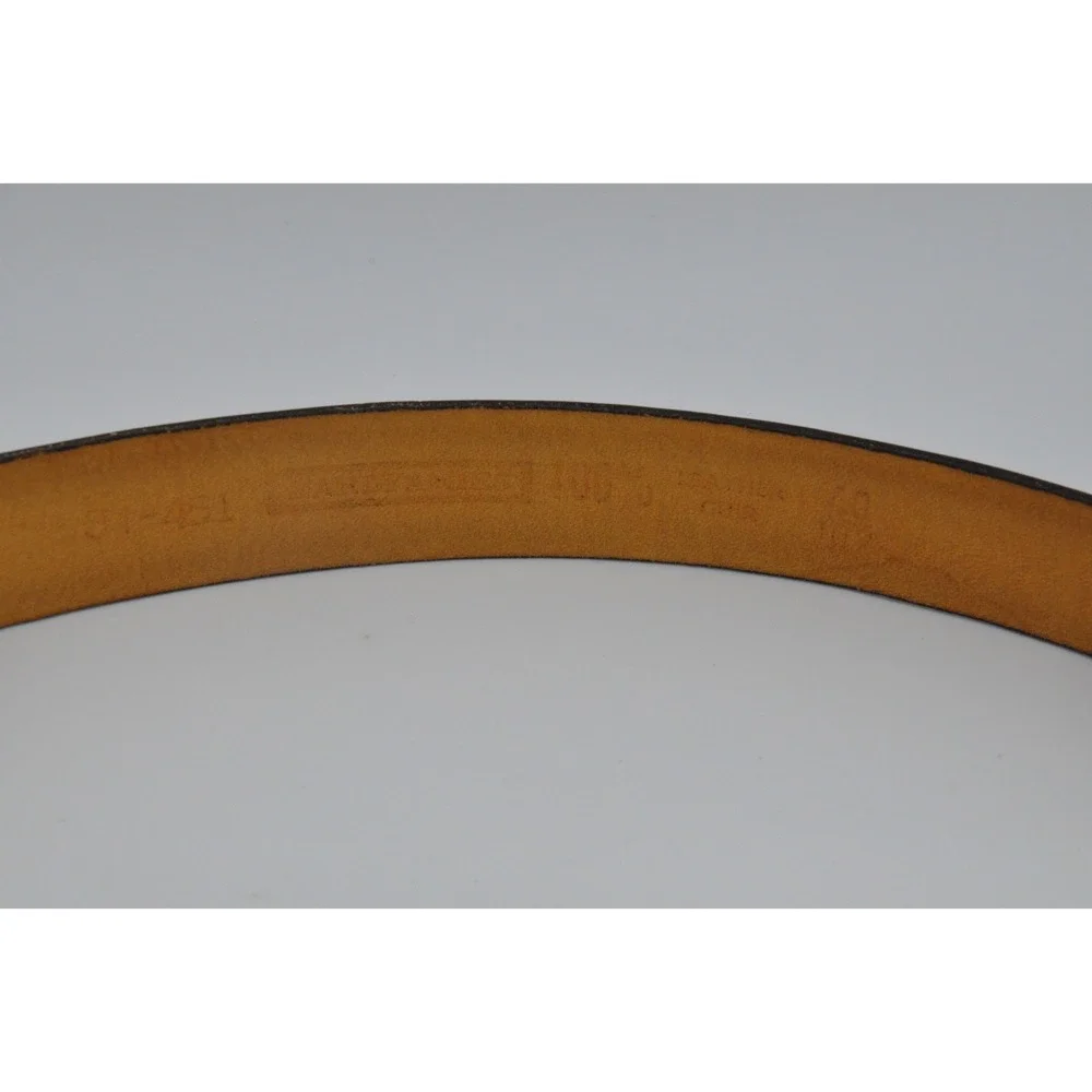 Vintage MCM Leather Belt 40/100 Dark Brown Good‎ Two-Tone Buckle Dress Classic